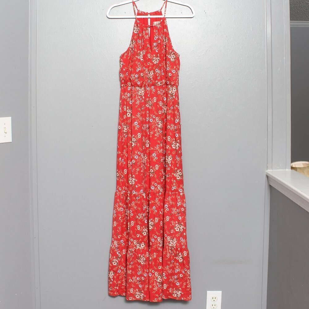 Nine Britton stitch fix floral key hole maxi dress